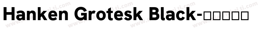 Hanken Grotesk Black字体转换